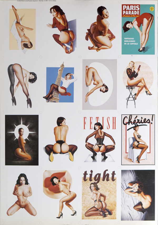 Cartes postales non rognées. Uncropped postcards.