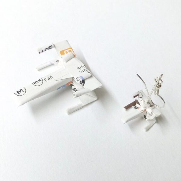 Boucles d'oreilles en ticket de métro star wars – Image 5