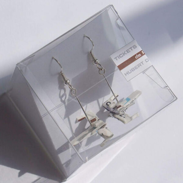 Boucles d'oreilles en ticket de métro star wars – Image 4